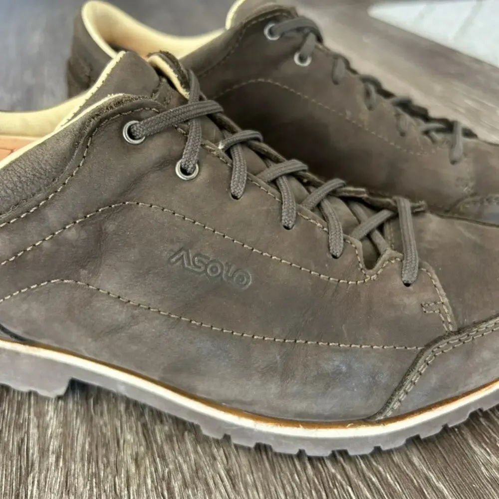 Asolo Town GV Nubuck Gore-Tex Low Hiking Shoes Vibram Sole Brown Men’s 8 Outdoor